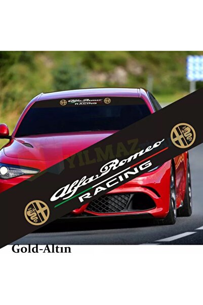yılmazetic Alfa Romeo Ön Arka Cam Güneşlik Oto Sticker Yapıştırma Araba 1 Ade...