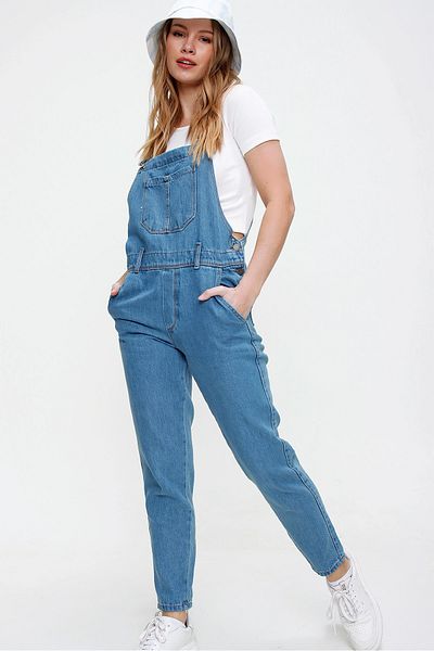 Trend Alaçatı Stili Overalls - Blue - Regular fit