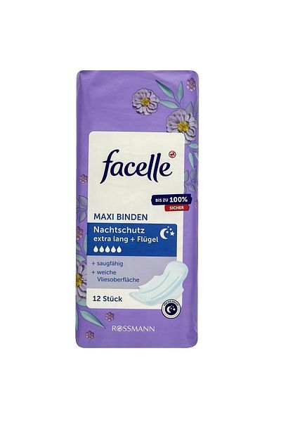 Facelle Brand: Ped Maxi Winged Night Protection 12 Pack Category: Sanitary Pad