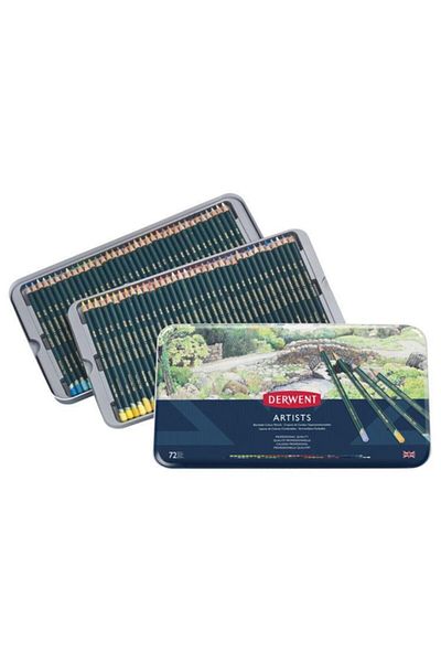 Derwent Artists Pencils Color Pencil 72 Piece Tin Box