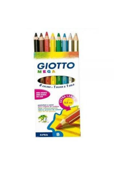 Giotto Mega 8'li  Kuru Boya Kalemi