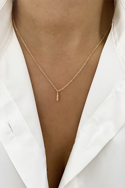 Clare's Store Ince Zincir Zirkon Taşlı Harf Kolye I Harfi