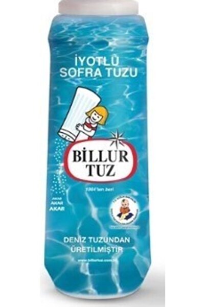 Billur Tuz Billur Rafine Iyotlu Sofra Tuzu 500 Gr Plastik Tuzluk