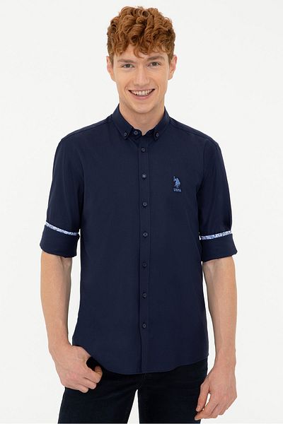 U.S. Polo Assn. Ανδρικό πουκάμισο - Navy Blue