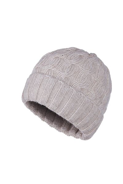 Fonem Unisex Lambswool Hair Knitted Beanie Fo 2087-1 Light Beige