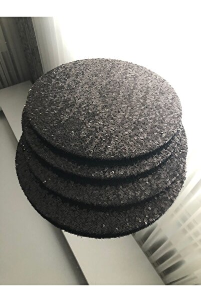 lovelyhome35 Siyah Pul Payet Supla -siyah Pul Payet Amerikan Servis 4 Lü