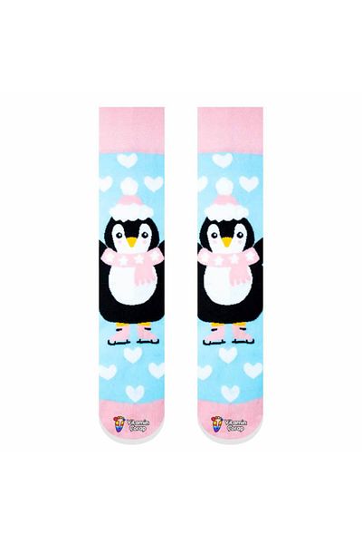 Vitamin Çorap Ροζ κάλτσες Penguin Hearts