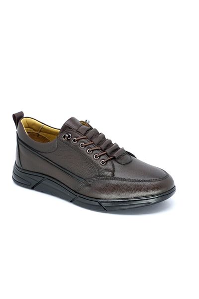 TRENDYSHOES Ανδρικά παπούτσια casual Trendyshose 607 από γνήσιο δέρμα από καουτσούκ