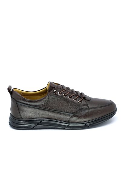 TRENDYSHOES Ανδρικά παπούτσια casual Trendyshose 607 από γνήσιο δέρμα από καουτσούκ