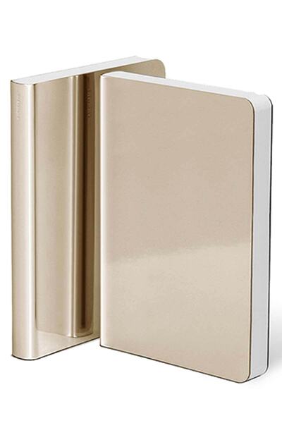 NUUNA Gray Dotted Notebook Shiny Starlet Gold (a6 Premium Paper - 176 Pages)