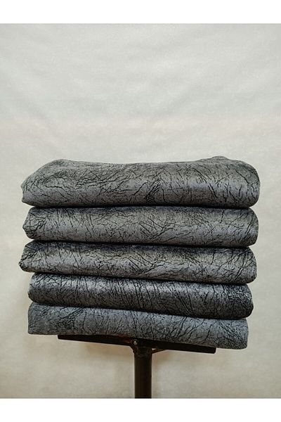 Madame Blue Sponge Vein Patterned Shiny and Non-Slip Sofa & Sofa Bed Cover Dark Gray