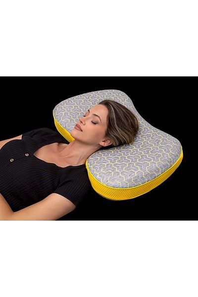 VİSCOTEX Visco Orthopedic Neck Supported Locked 60X40X12 Pillow with Carrying Bag