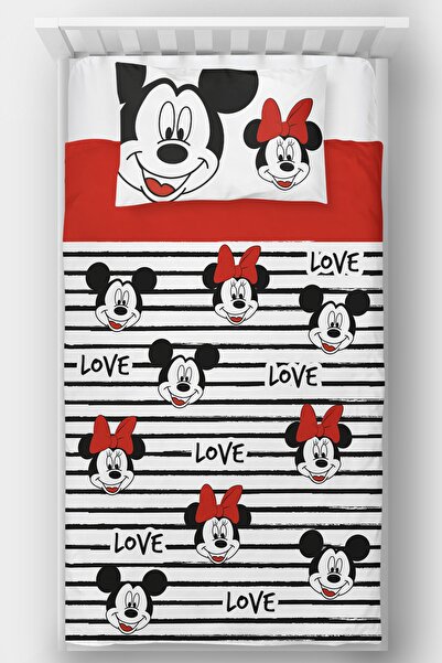 Homamia Single Bedspread Minnie Mickey Mouse