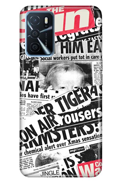 OPPO A16 Uyumlu Kılıf Colored Resimli Silikon Gazete News