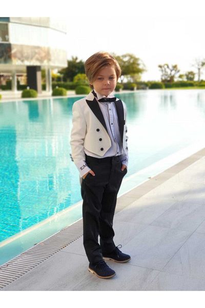 Aslı Türkoğlu Boy's White Tuxedo Tuxedo