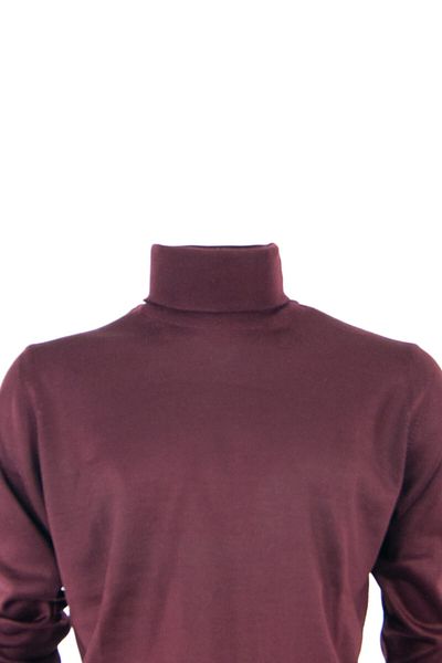 Oppland Men's Long Sleeve Full Turtle Collar Classic Model Comfortable Cut Full Pattern Wool Woven Sweater