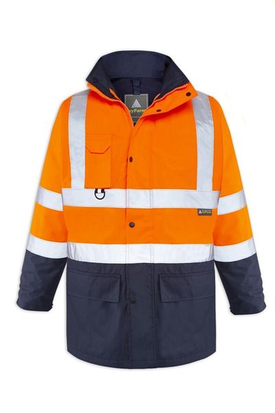 Trendform Hı-vis 5 In 1 Coat Orange Navy Blue