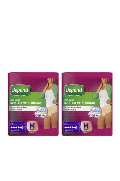 Depend Absorbent Panties Women's Medium 10 Pack Size M 2 Pack