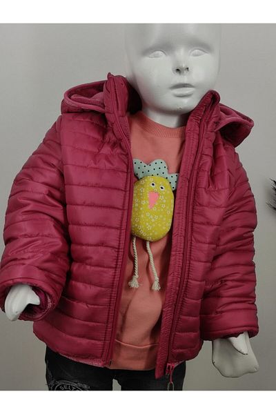 Midimod Gold Unisex 1-6 Years Winter Hooded Fleece Sleeve Elastic Coat