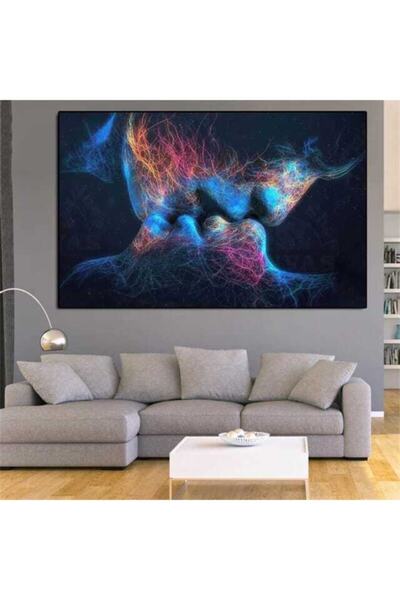 Generic Brand Tablou decorativ pe pânză cu imprimare HD Quiet Kisses
