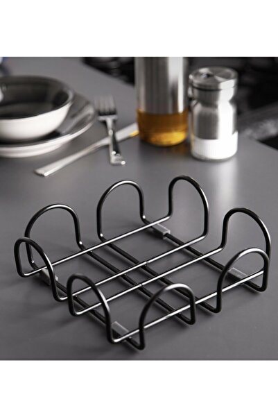 Trendway Decorative Metal Stainless Black Napkin Holder