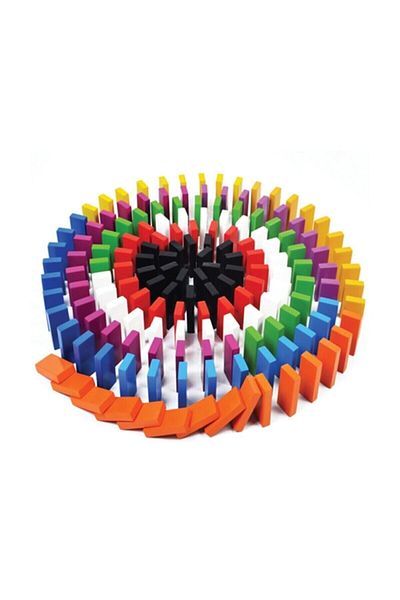 Circle Toys Colorful Wooden Domino Game 200 Pieces