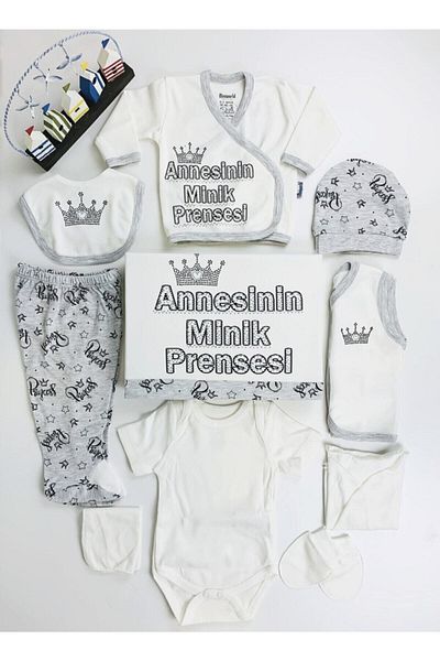 Miniworld Newborn Baby Girl Mother's Little Princess 10-Piece Hospital Discharge Bodysuit Set