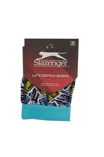 Slazenger Lenjerie de corp boxer pentru bărbați cu toc Portocaliu / Albastru