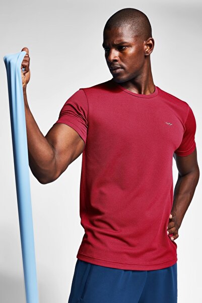 Lescon Ανδρικό μπλουζάκι μπορντό 20s-1298-20n