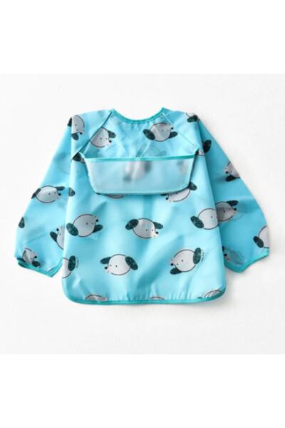 Petityu مريلة مقاومة للماء بأكمام طويلة من Blue Dog، 21lbmavikopeklongsleevebıb