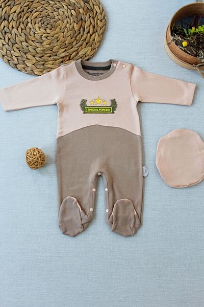 Tomuycuk Special Forces Baby Girl Jumpsuit Milky Brown