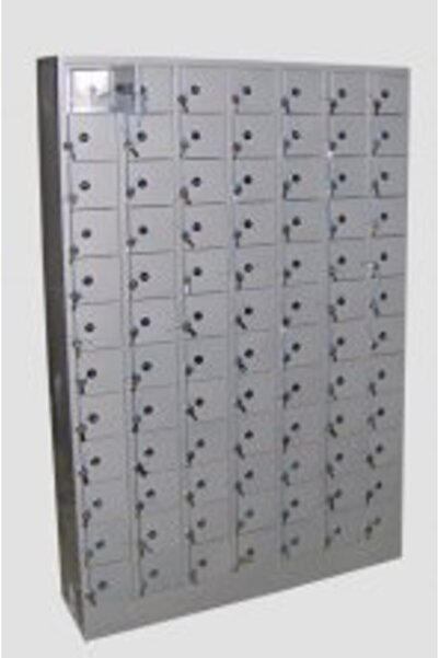 ÇELİK KASA DÜNYASI 84 Gözlü Sallama Anahtarlı Cami Ayakkabı Dolabı Göz Kapak Ölç