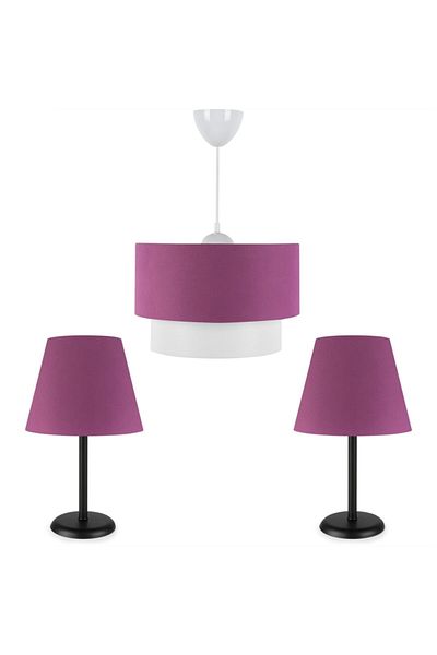 HOMİNG Three-Body Black Chandelier Set - AYD-1919