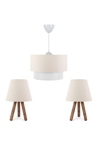 HOMİNG AYD-1929 Model Triple Chandelier Set