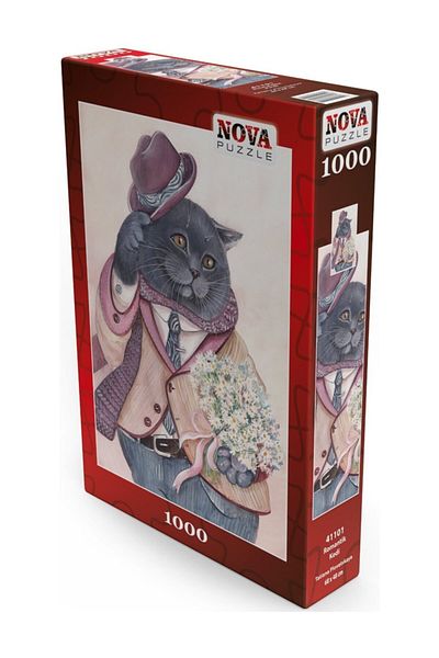 Nova Puzzle Nova 1000 Piece Puzzle - Romantic Cat - Tatiana Plovetskaya