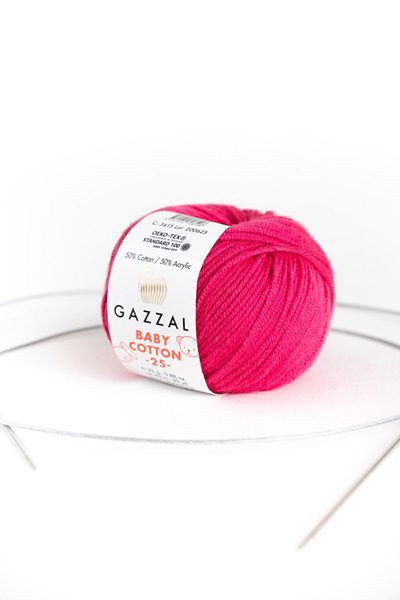Gazzal Bumbac pentru bebeluși 25 gr Amigurimi, fire de tricotat manual Punch Fire Taka (3415)