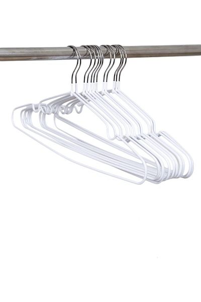 ROBEVE 12-Piece Metal Silicone Coated Clothes Hanger Clothing Hanger Non-Slip Wire Clothes Hanger Closet Organization