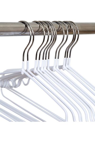ROBEVE 12-Piece Metal Silicone Coated Clothes Hanger Clothing Hanger Non-Slip Wire Clothes Hanger Closet Organization