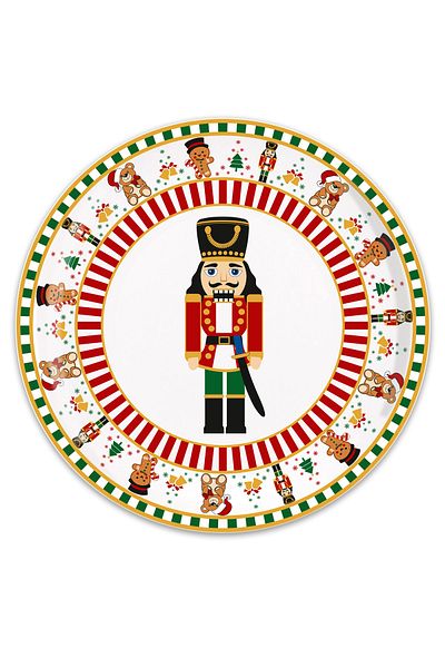 Vivas New Year Xmas Wonderland Lead Soldier Nutcracker Porcelain Plate 23 Cm