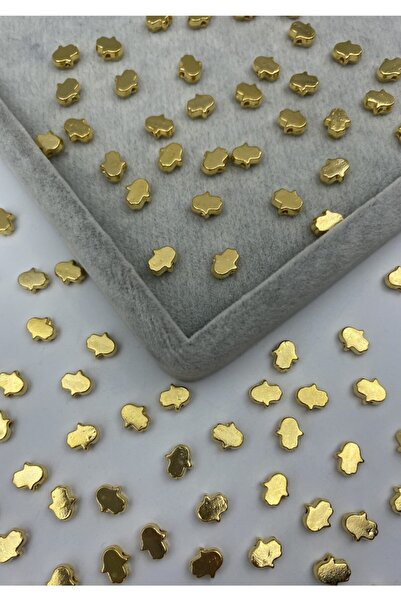 Hedef Bijuteri 3 Adet 18 Ayar Altın Kaplama Fatma Ana Eli Figür,delikli Takı ...