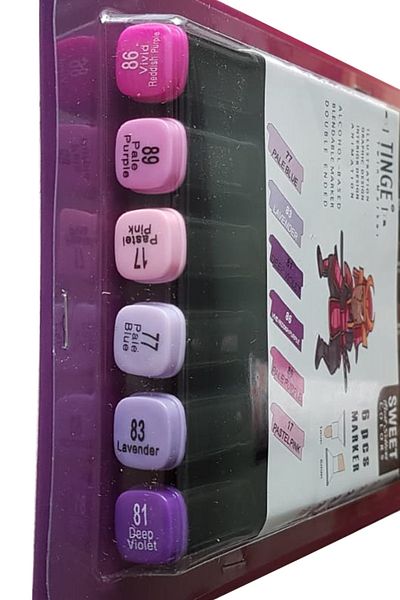 Tinge Marker Pen 6-Piece Sweet Color Set Marker