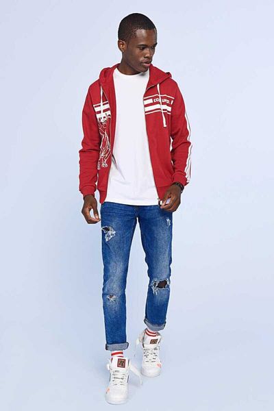 ECKO UNLTD Ανδρικό φούτερ Henry με κόκκινο εμπριμέ φερμουάρ