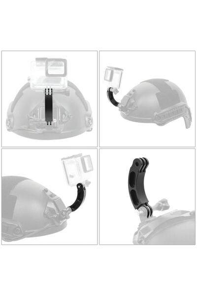 Knmaster Gopro Uyumlu Kısa Kask Çene Bağlantı Aparatı