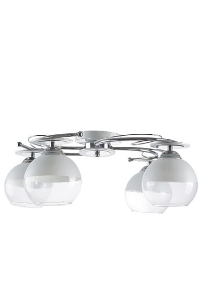 Uçar Sadem 4-Piece White-transparent Glass Chandelier