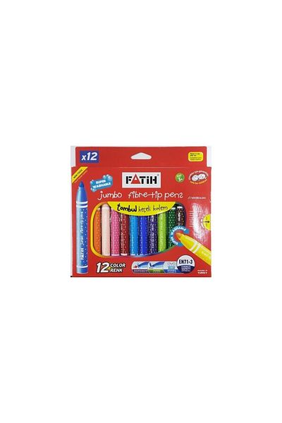 Fatih Felted Crayons Jumbo Washable 12 Colors