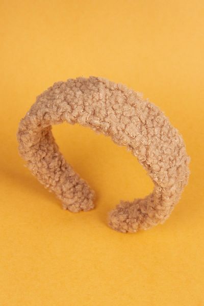 BAHELS Γυναικεία Camel Teddy βελούδινη κορώνα κεφαλόδεσμος