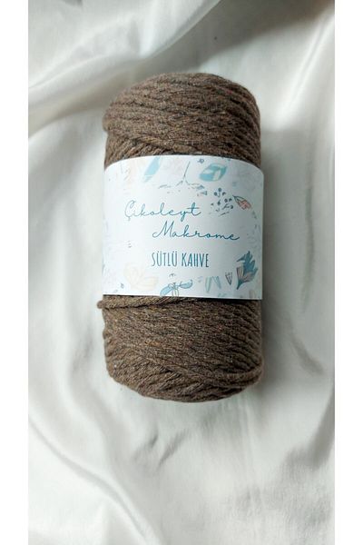 Çikoleyt Design Macrame Thread - 3 Mm Combing 250 Gr - Coffee with Milk
