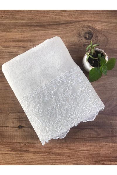 Çeyiz Bahçesi Πετσέτα Liza Cream Velvet 50&90