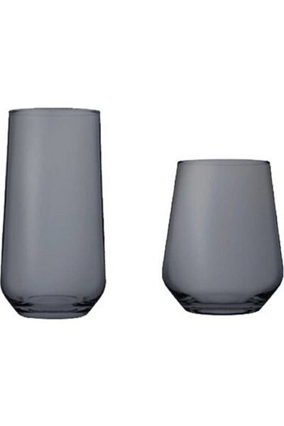 Paşabahçe Gray Allegra Small Size Large Size 12-pack Soft Drink Glass