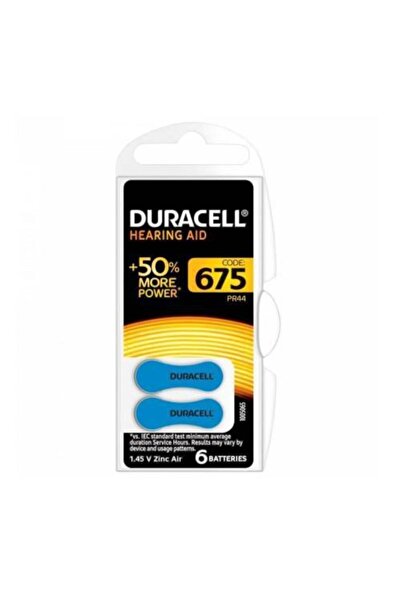 Duracell Activair 675 Numara Işitme Cihazı Pili 6'lı Paket Orjinal Ürün